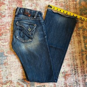 Lucky Brand Medium Wash Boot Cut Jeans with Decorative Pockets